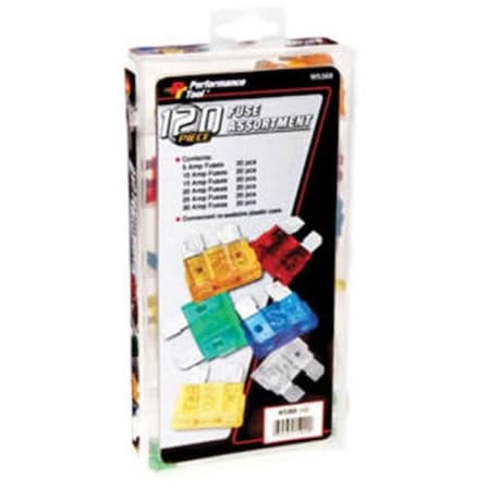 Performance Tool Wilmar PMW5368 120 Piece Fuse Assortment ATC Fuse Sizes PMW5368